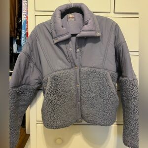 Free People purple/gray Sherpa Jacket
